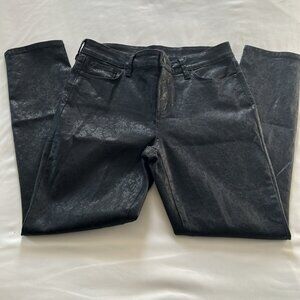 NYDJ Black Coated Brocade Legging Jeans